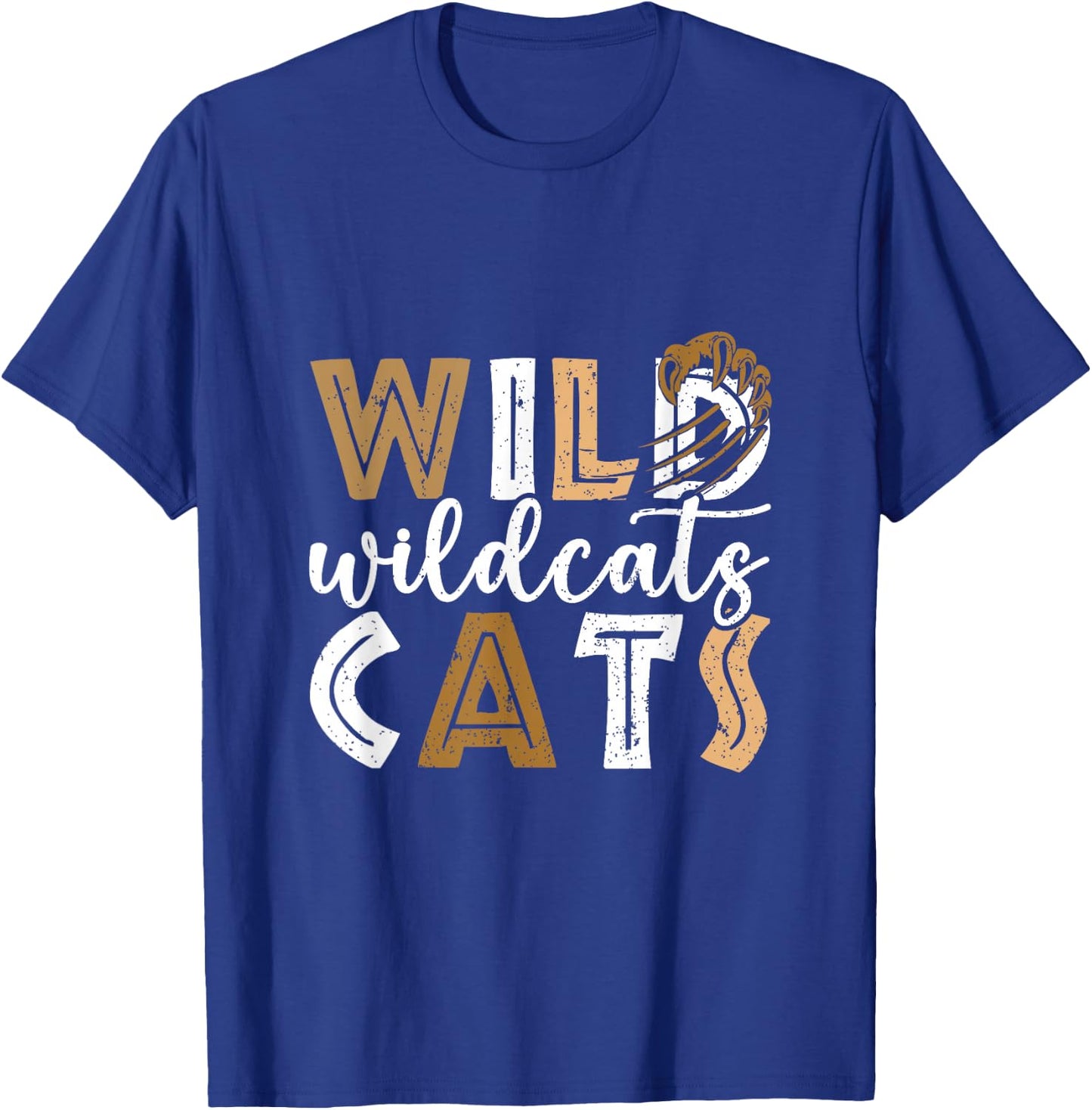 Wildcat Colorful School Spirit Wildlife Animal Cat Lover T-Shirt - T-Shirt | Royal