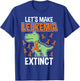 Leukemia Dinosaur Orange Ribbon T-rex Awareness Month T-Shirt - T-Shirt | Royal