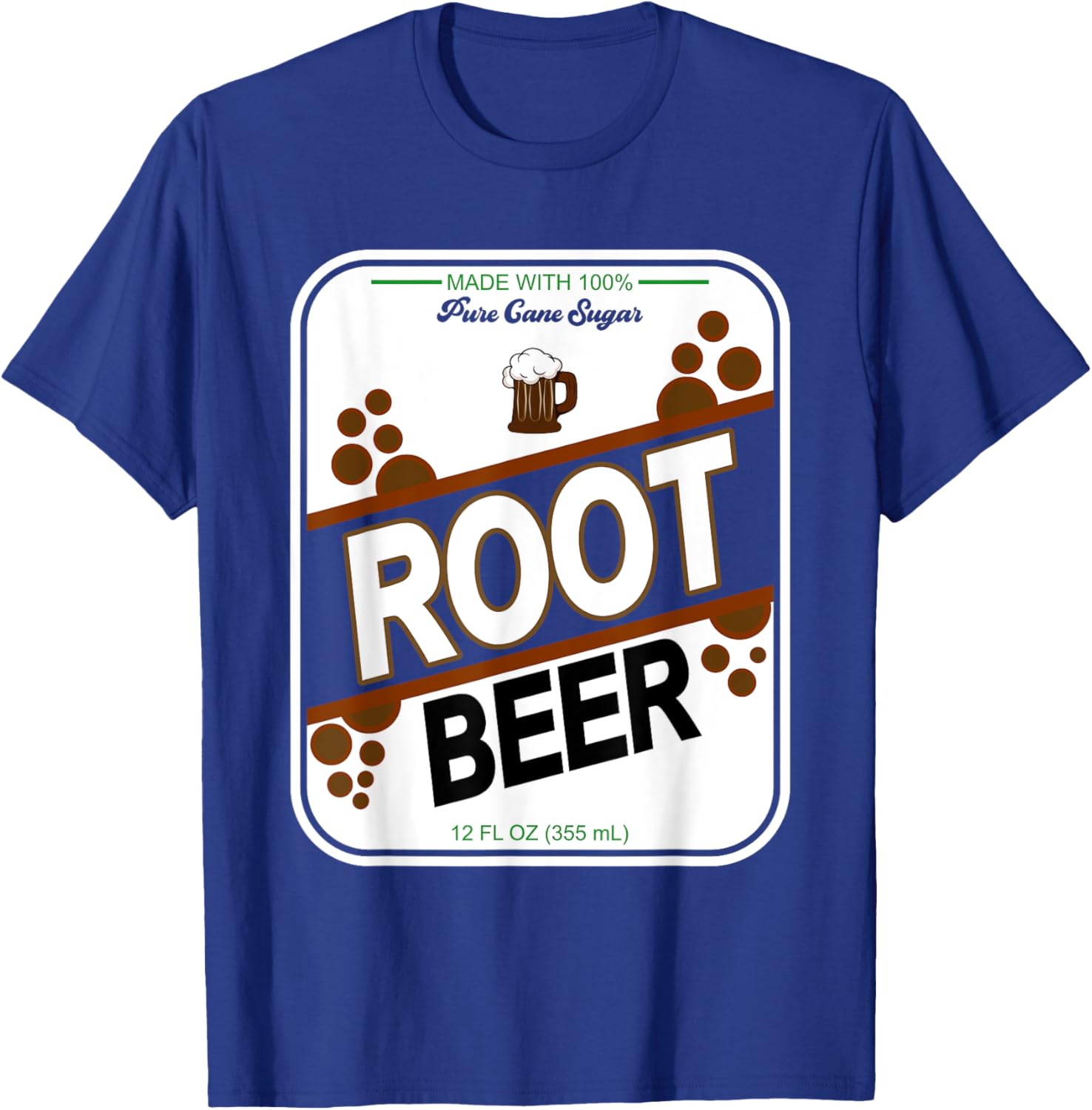 Retro Style ROOT BEER Costume Halloween T-Shirt - T-Shirt | Royal