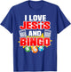 Bingo Player Jesus Faith Christian I Love Jesus And Bingo T-Shirt - T-Shirt | Royal