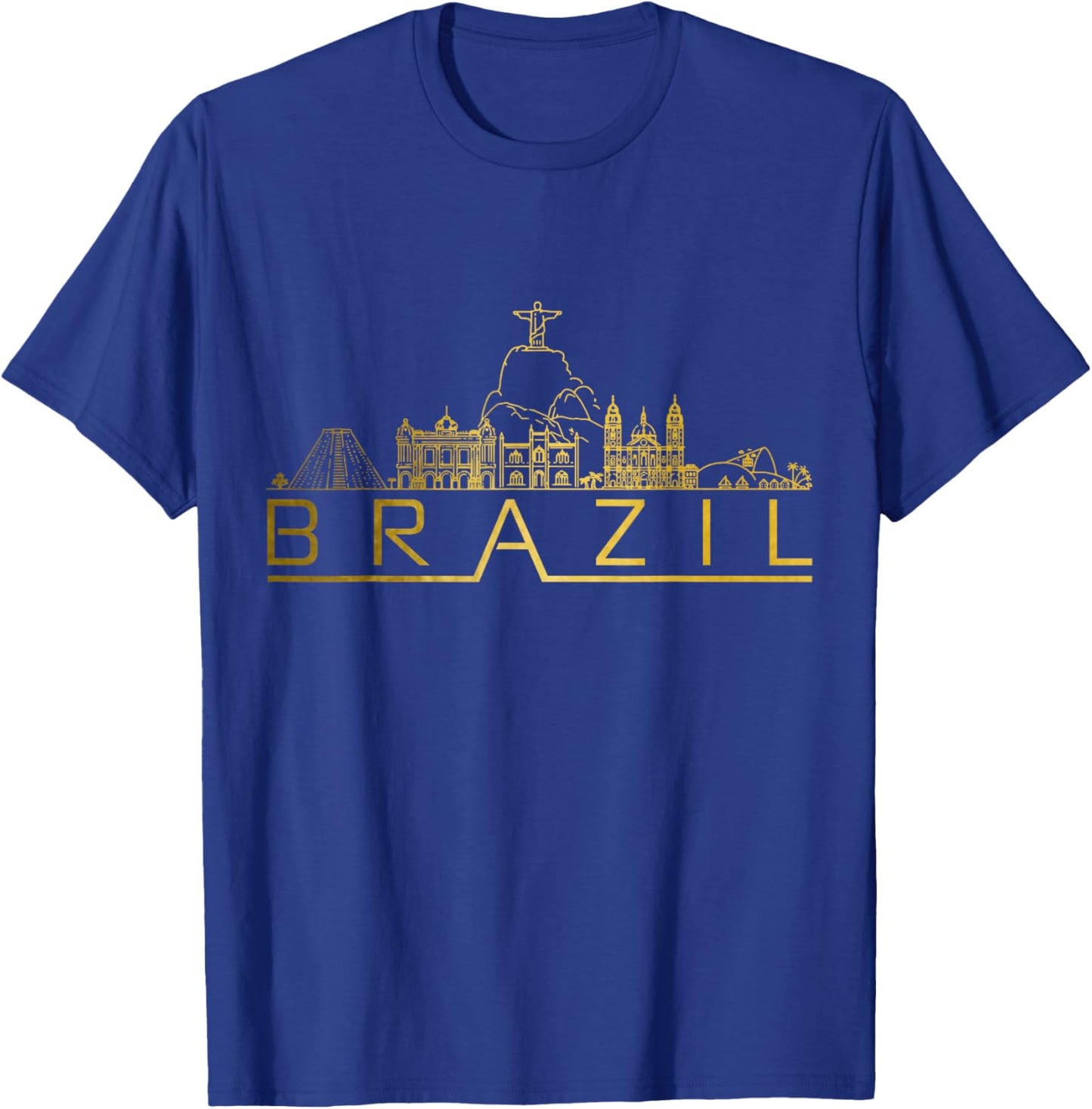 Brazil Skyline Rio De Janeiro Brasil Brasilian Souvenir T-Shirt - T-Shirt | Royal