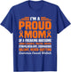 I'm Proud Mom Of Freaking Awesome Funny Leukemia Awareness T-Shirt - T-Shirt | Royal
