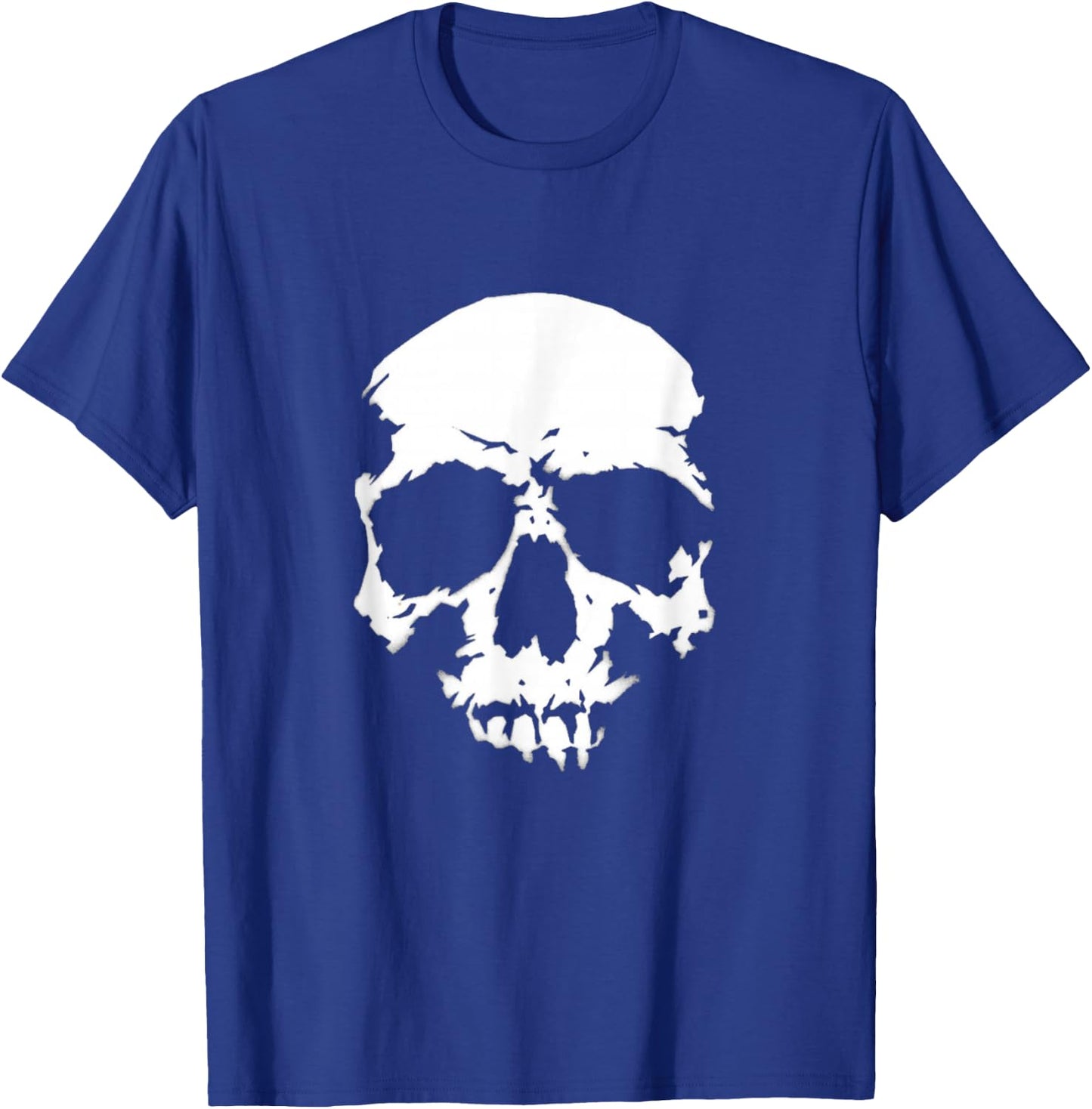 Realistic skull, skull , rice teeth, biker rocker T-Shirt - T-Shirt | Royal