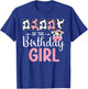Daddy Of The Birthday Girl Farm Cow 1 St Birthday Girl T-Shirt - T-Shirt | Royal