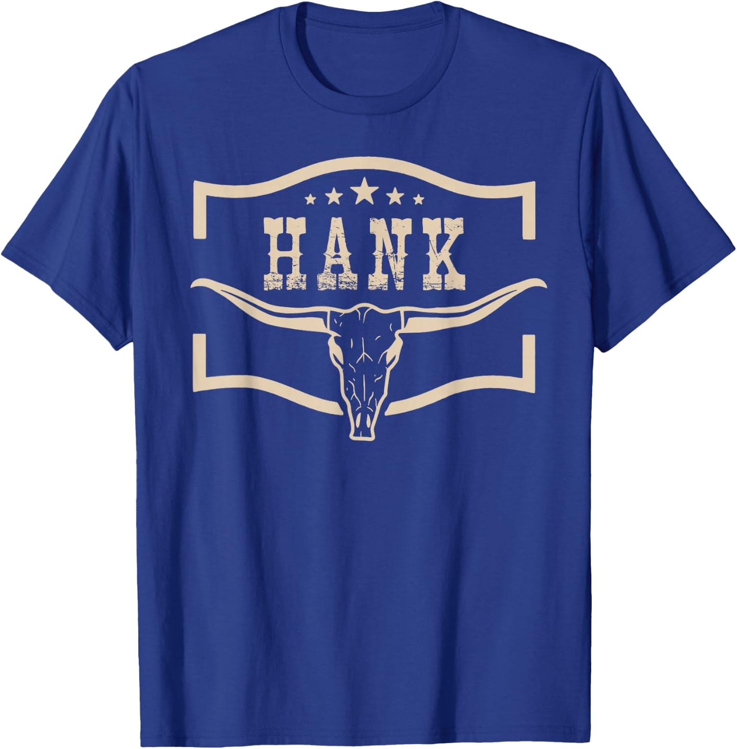Personalized Hank Name Vintage T-Shirt - T-Shirt | Royal