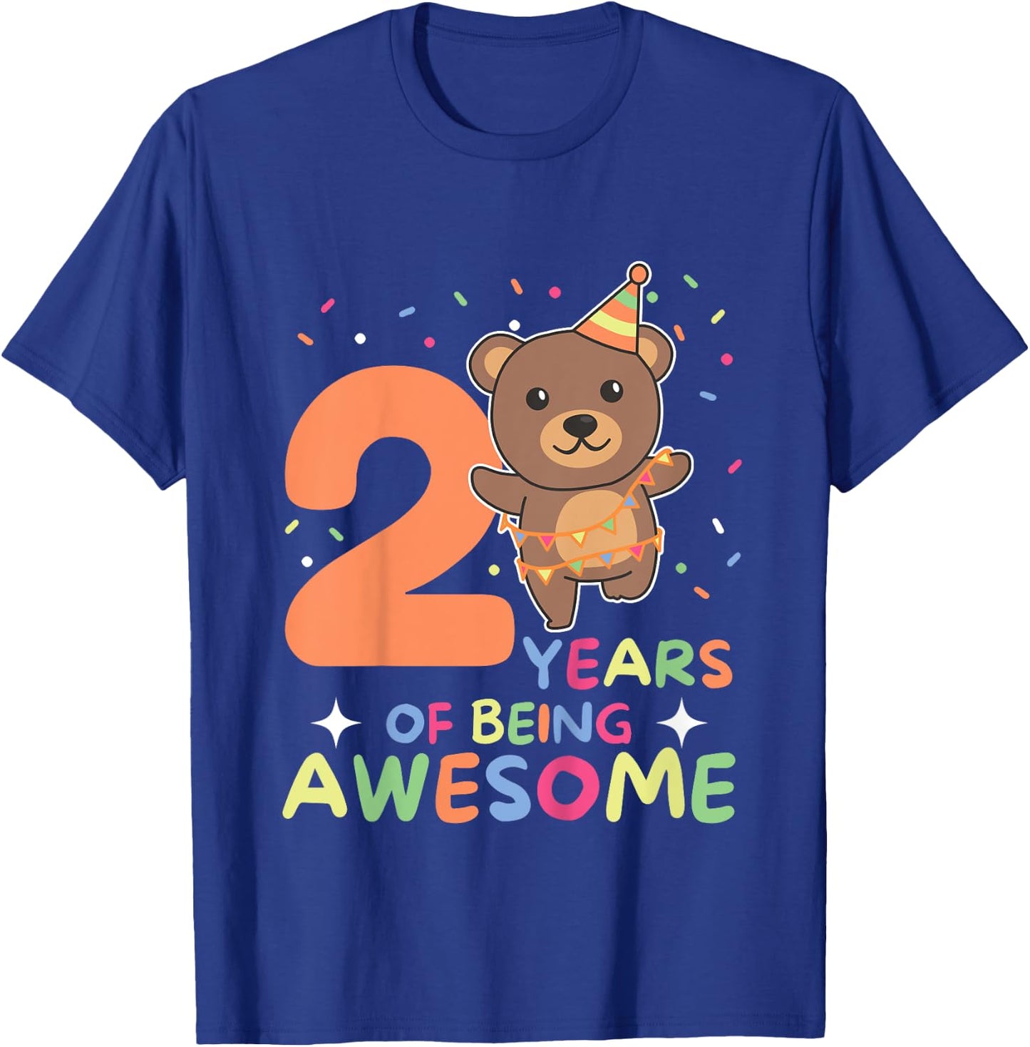 2nd Birthday Bear For Children Two Years Old T-Shirt - T-Shirt | Royal