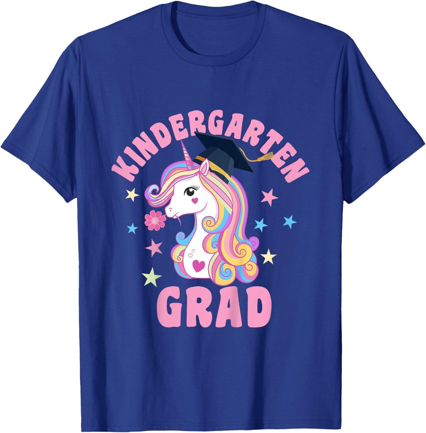 Unicorn Kindergarten Grad Kindergarten Graduation T-Shirt - T-Shirt | Royal