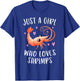 Just A Girl Who Loves Shrimps Cute Shrimp Lover T-Shirt - T-Shirt | Royal