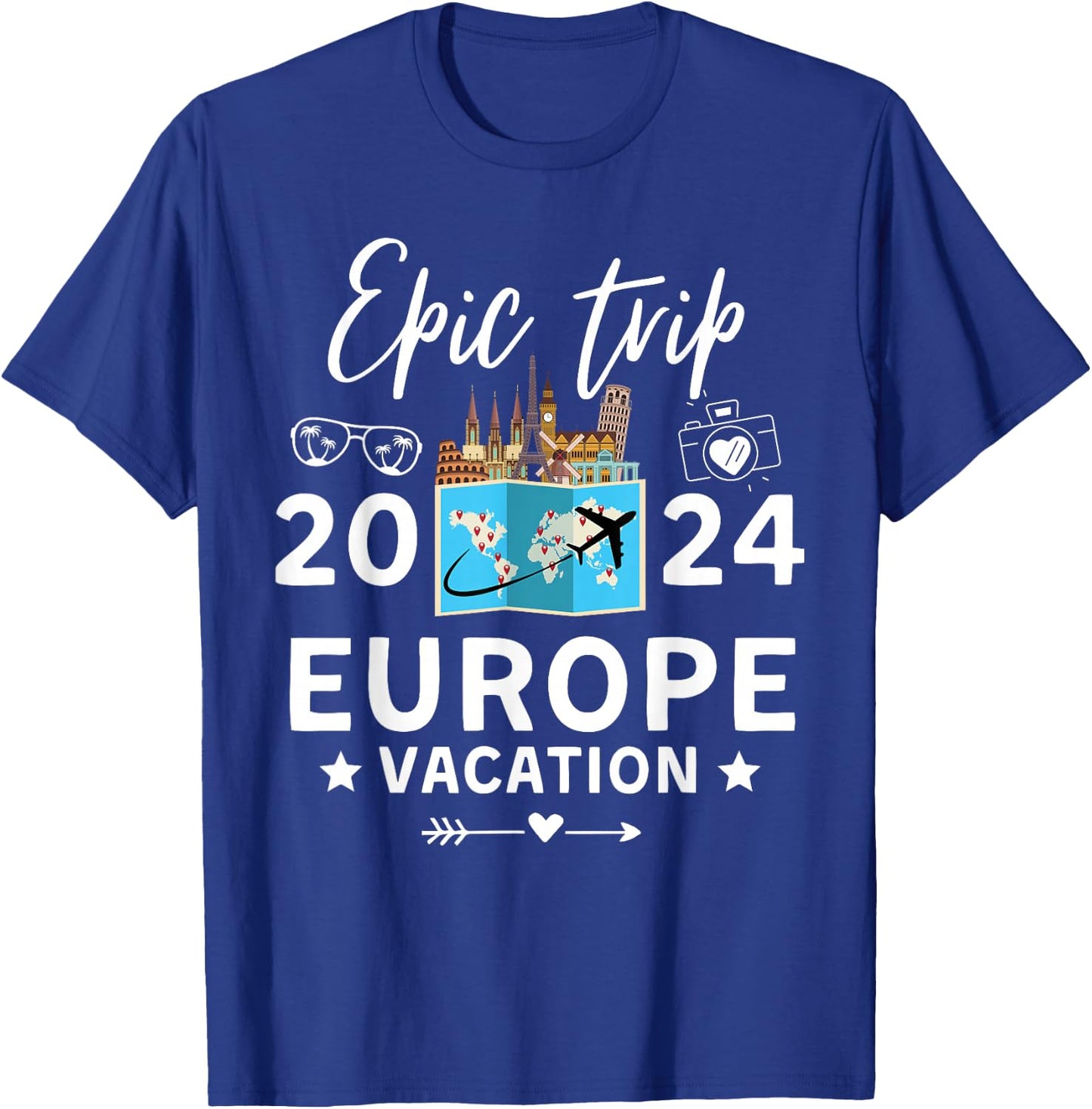 Europe Epic Trip Vacation 2024 Reunion Trip Making Memories T-Shirt - T-Shirt | Royal