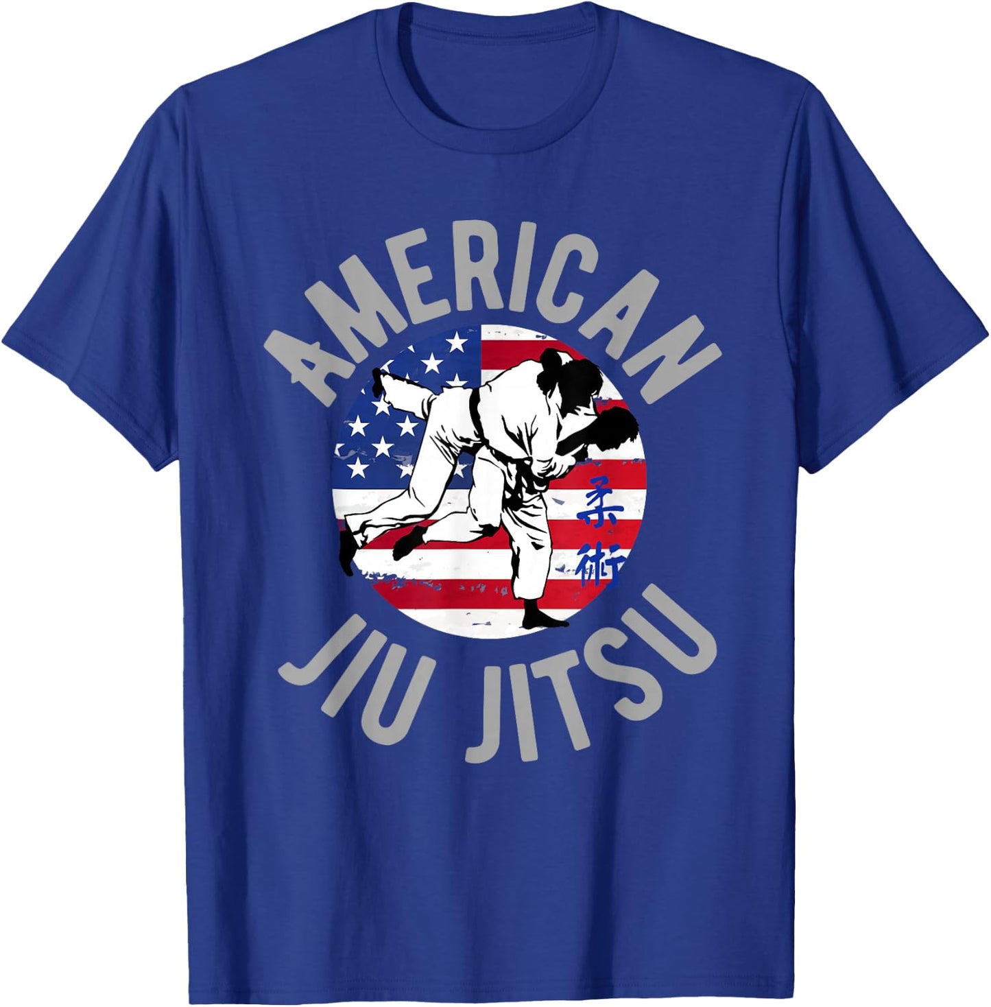 American Jiu Jitsu American Flag BJJ Jiujitsu Sports Women Kids Men T-Shirt - T-Shirt | Royal