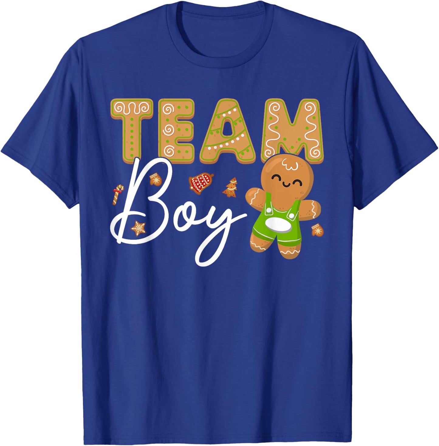 Gingerbread Christmas Team Girl Gender Reveal Baby Shower T-Shirt - T-Shirt | Royal