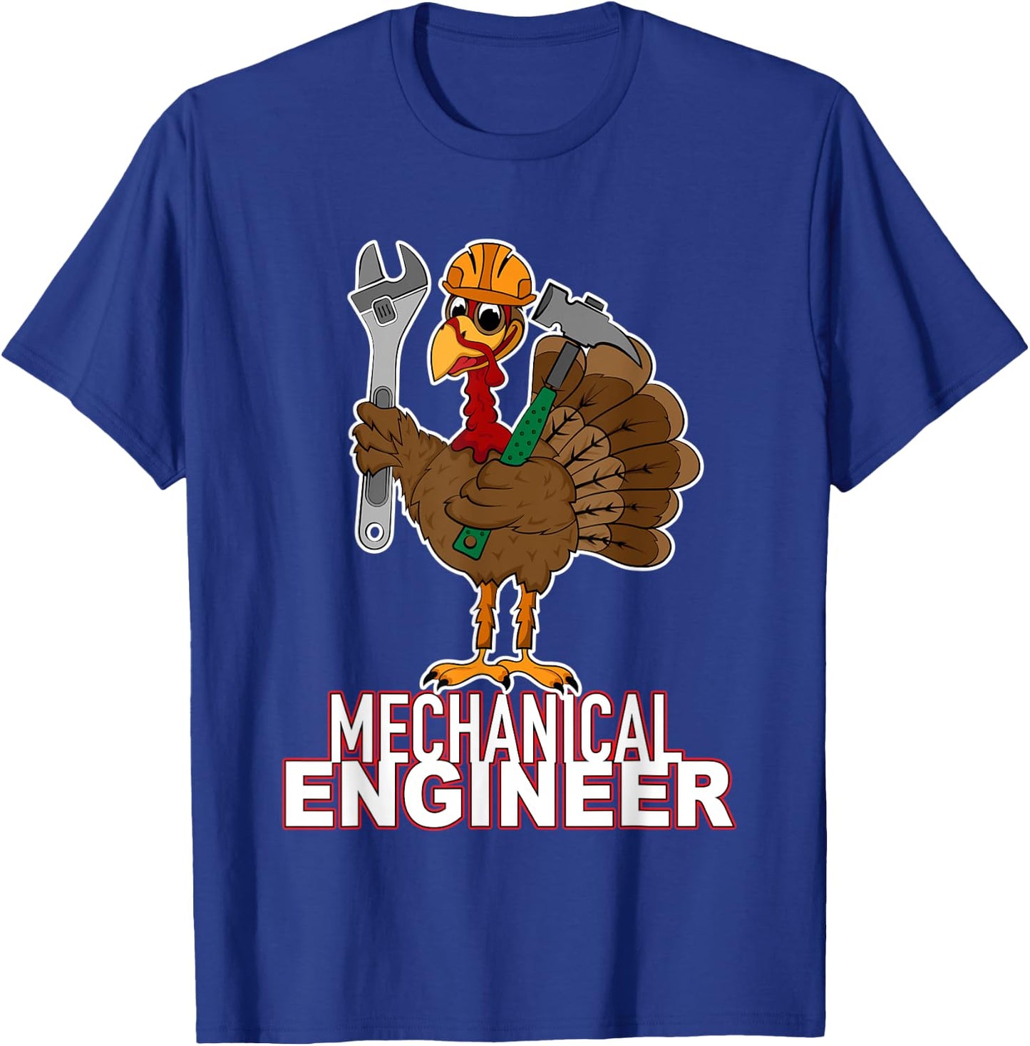 Mechanical Engineer Thanksgiving Turkey Mechanical Engineer T-Shirt - T-Shirt | Royal