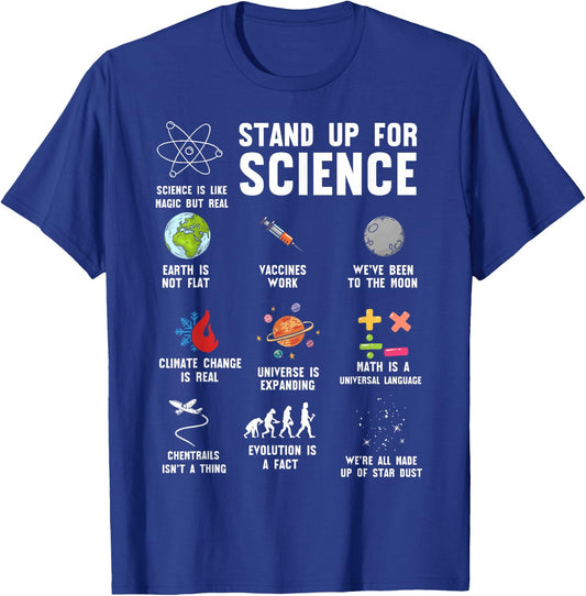 Stand Up for Science - Science - Climate Change T-Shirt - T-Shirt | Royal