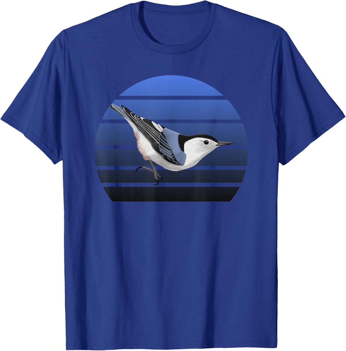 jz.birds White-Breasted Nuthatch Bird Birdlover Birdwatcher Biologist T-Shirt - T-Shirt | Royal
