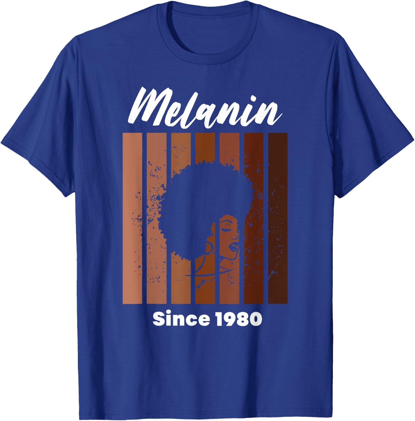 Melanin Since 1980 Black Women Born In 1980 Birthday T-Shirt - T-Shirt | Royal