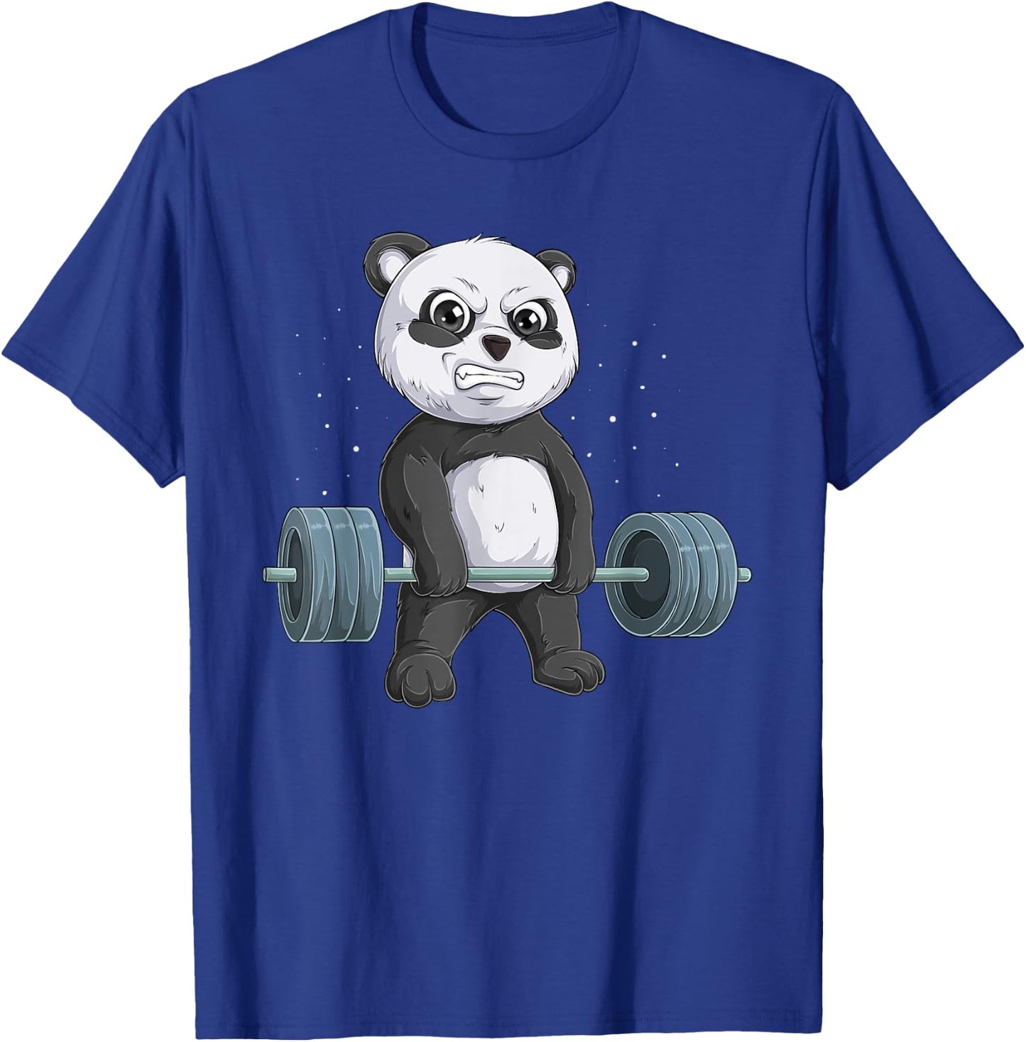 Panda Bear Weightlifting Funny Deadlift Men Fitness Gym T-Shirt - T-Shirt | Royal