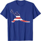 Vintage Baseball First Baseman Cool Baseball First Base Flag T-Shirt - T-Shirt | Royal