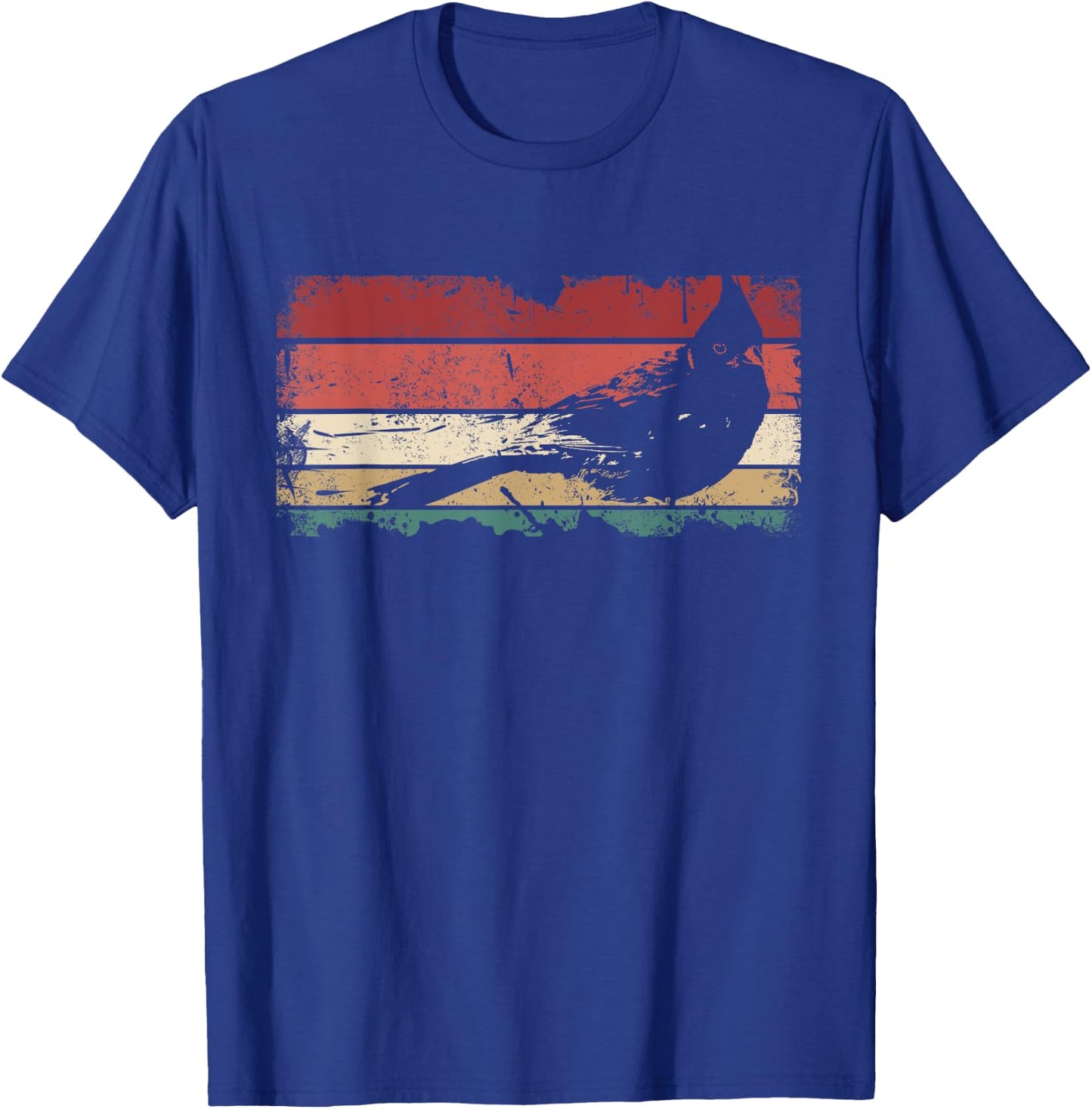 Retro Cardinal Bird Watching - Vintage Red Bird Cardinal T-Shirt - T-Shirt | Royal