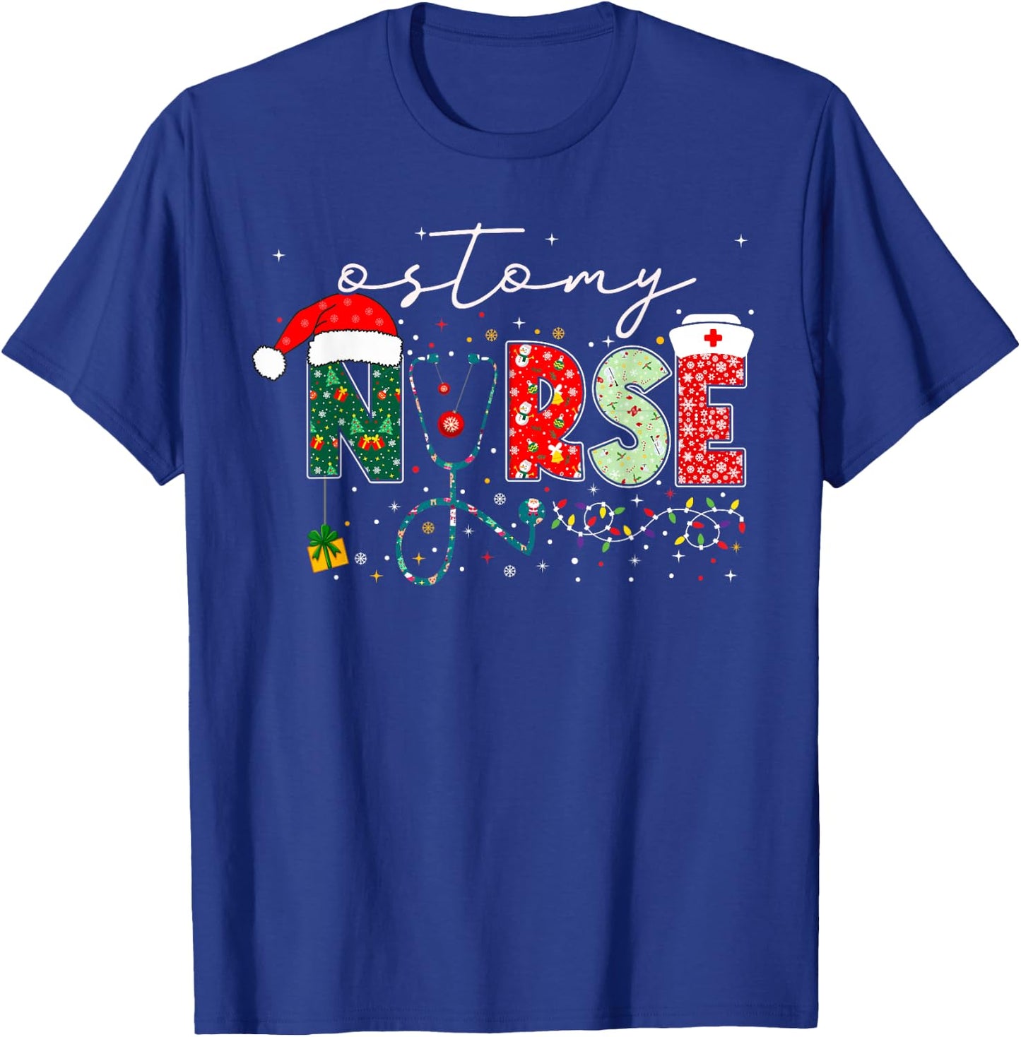 Christmas Ostomy Nurse Gifts For Nursing Student T-Shirt - T-Shirt | Royal