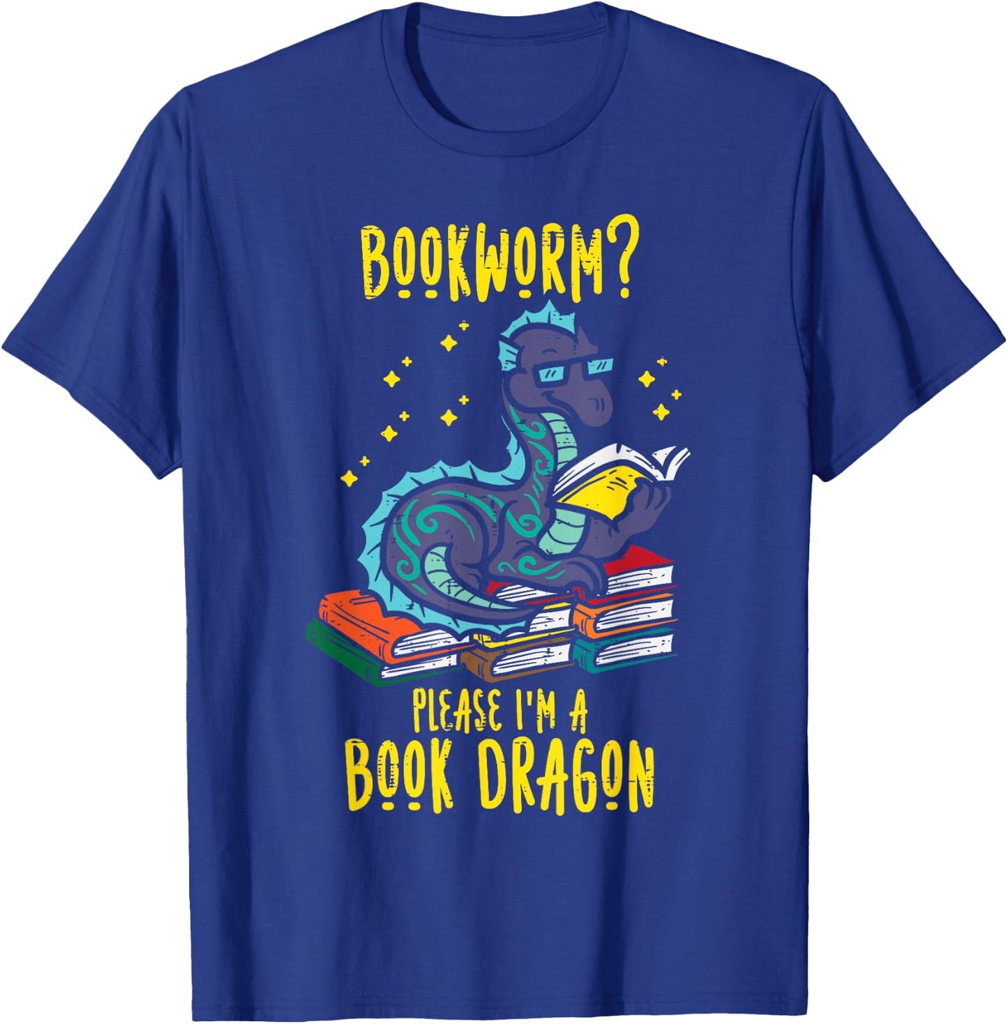 Bookworm Im A Book Dragon Funny Reading Boys Kids Librarian T-Shirt - T-Shirt | Royal