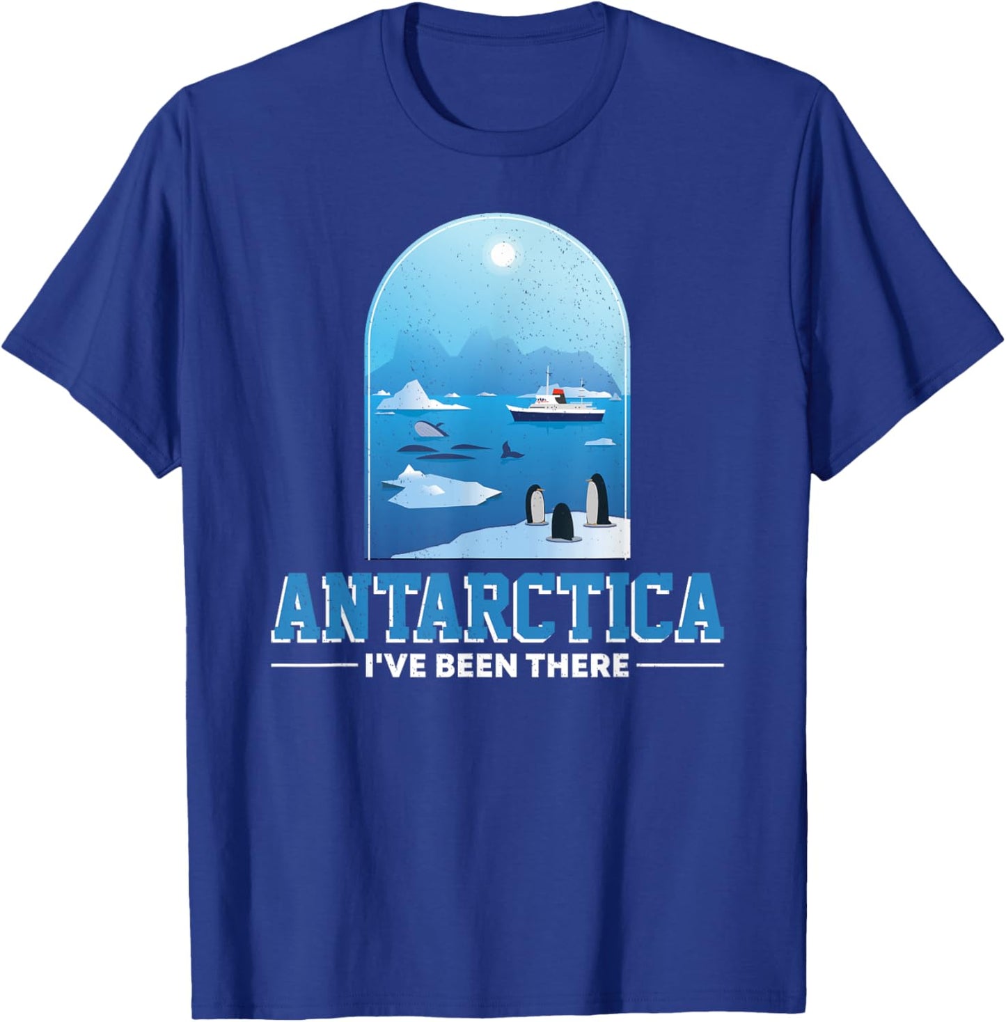 Antarctica I've Been There Antarctica Flag Travel Men Women T-Shirt - T-Shirt | Royal