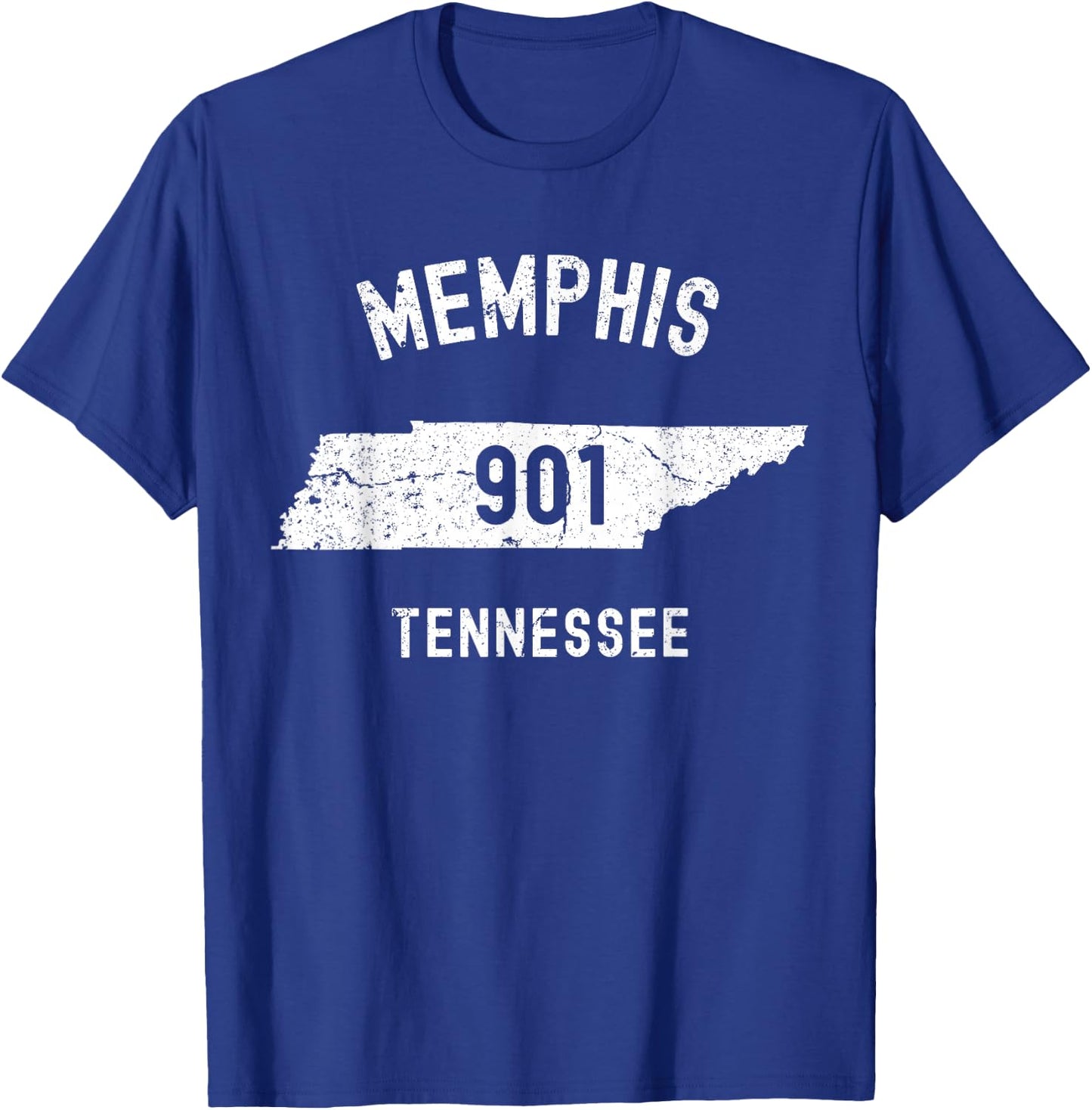 Memphis Tennessee TN 901 Vintage Athletic Style T-Shirt - T-Shirt | Royal