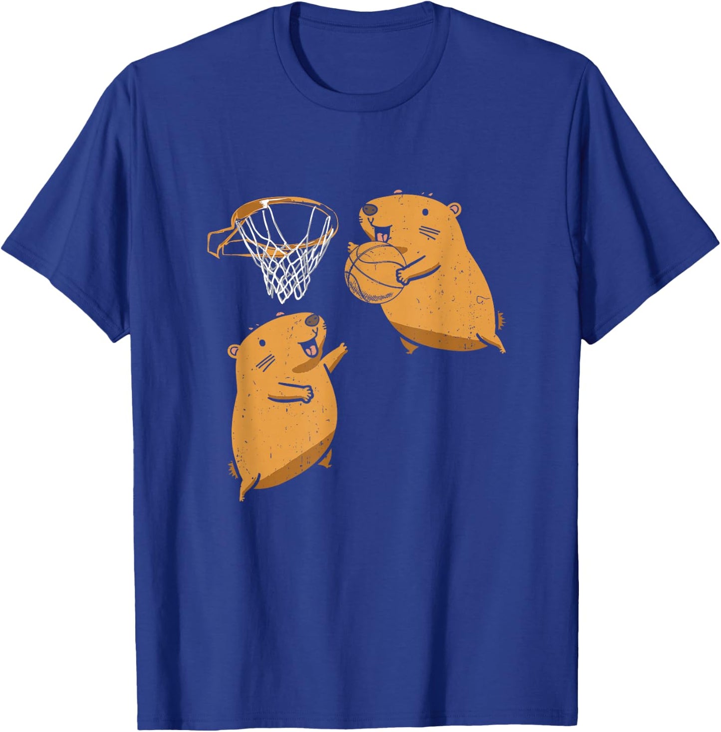 Capybara Playing Basketball Sports Rodent Animal Lover T-Shirt - T-Shirt | Royal