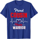 Proud cousin of a Heart Warrior CHD Awareness heart surgery T-Shirt - T-Shirt | Royal