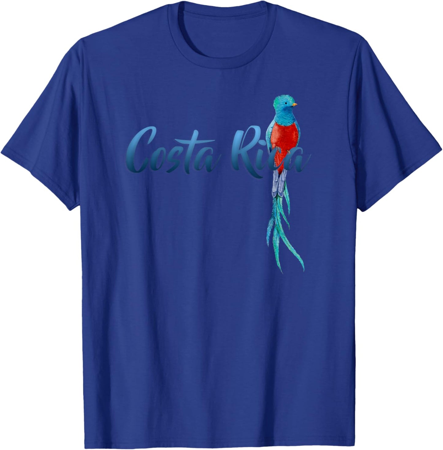 Costa Rica Quetzal Ornithologist Eco-Tourist Rainforest Bird T-Shirt - T-Shirt | Royal