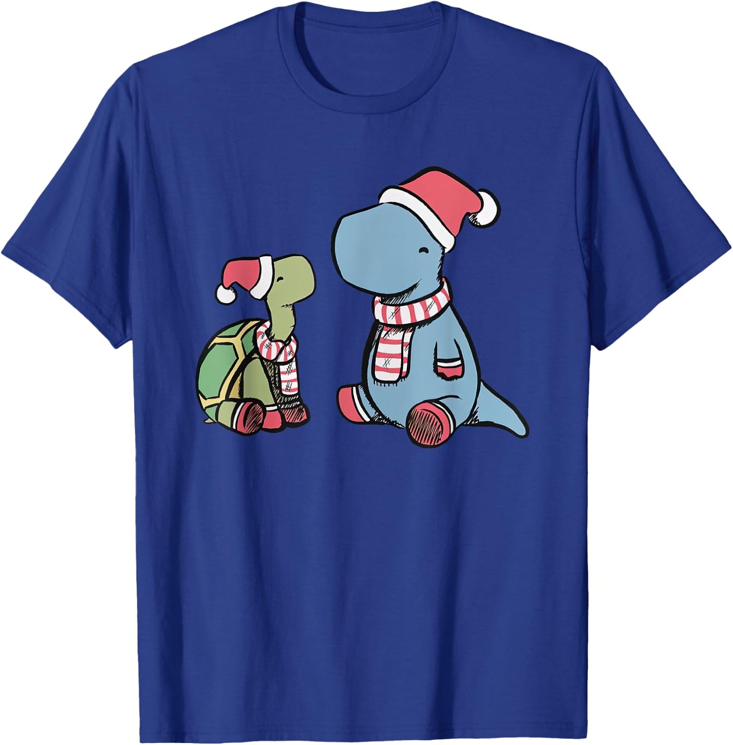 Christmas Tortoise Dino T-Shirt - T-Shirt | Royal