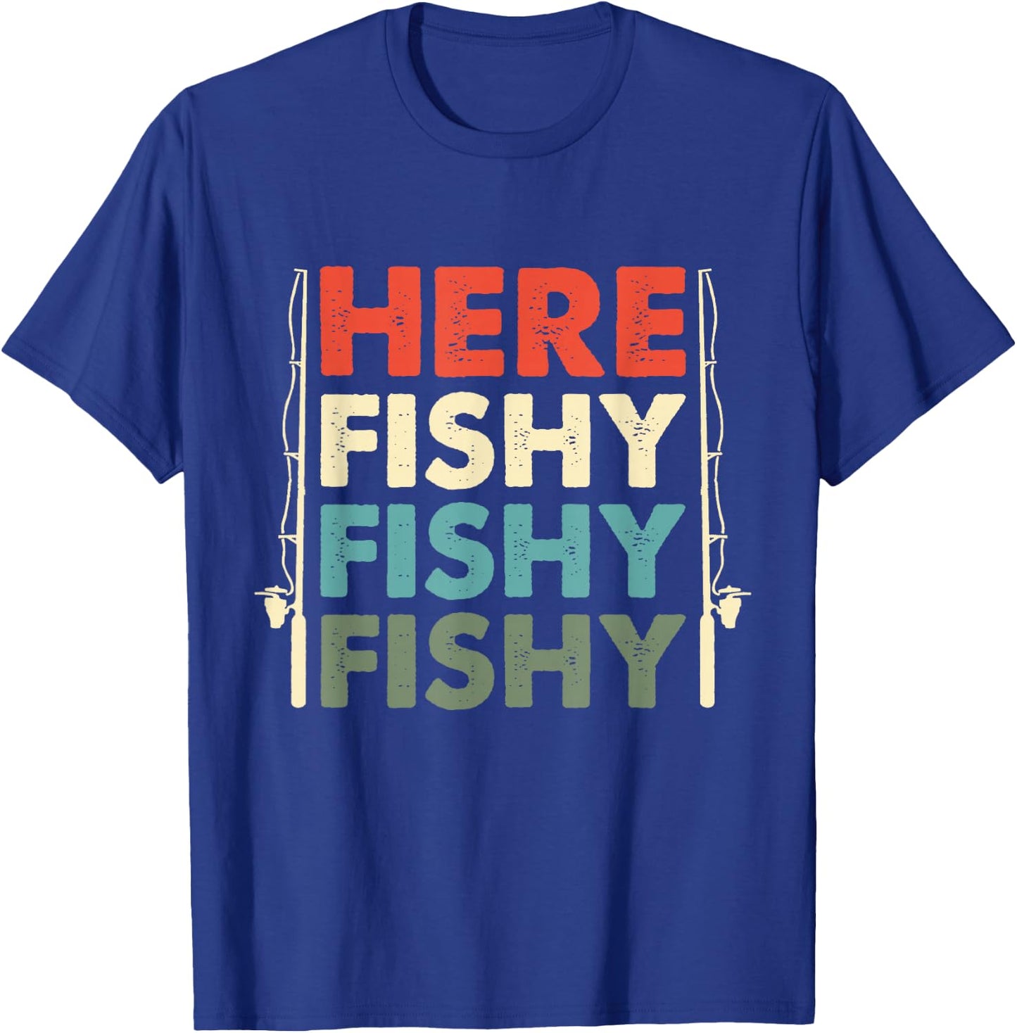 Fish Hunting Fishing Fishrod Fisherman Small T-Shirt - T-Shirt | Royal