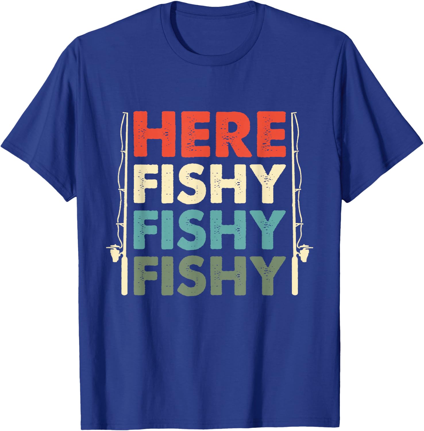 Fish Hunting Fishing Fishrod Fisherman Small T-Shirt - T-Shirt | Royal