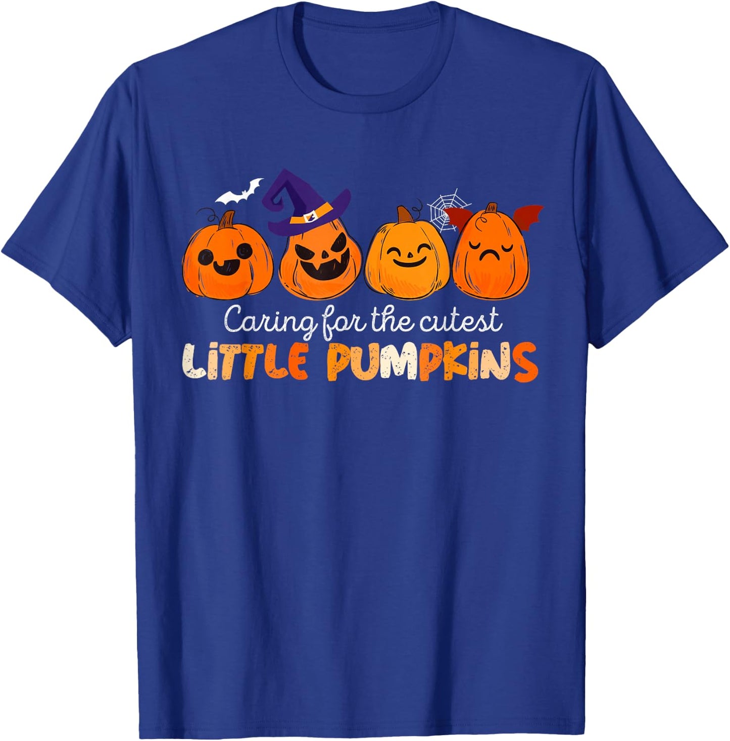 NICU Nurse Halloween Cutest Pumpkins Mother Baby Nurse Fall T-Shirt - T-Shirt | Royal