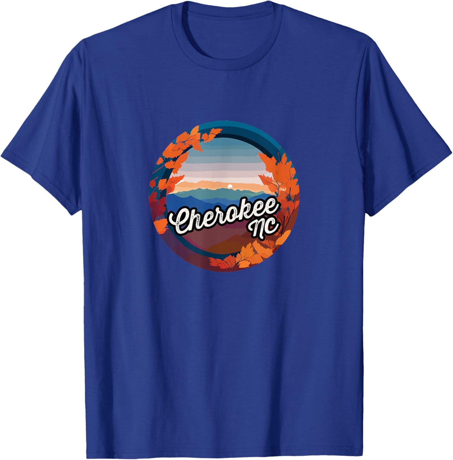 Cherokee NC Town of Cherokee T-Shirt - T-Shirt | Royal