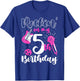Girls Rockstar Birthday Rock Star Themed Guitar 5th Birthday T-Shirt - T-Shirt | Royal