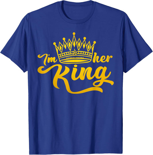 I'm Her King I'm His Queen Crown Valentine Couple Matching T-Shirt - T-Shirt | Royal
