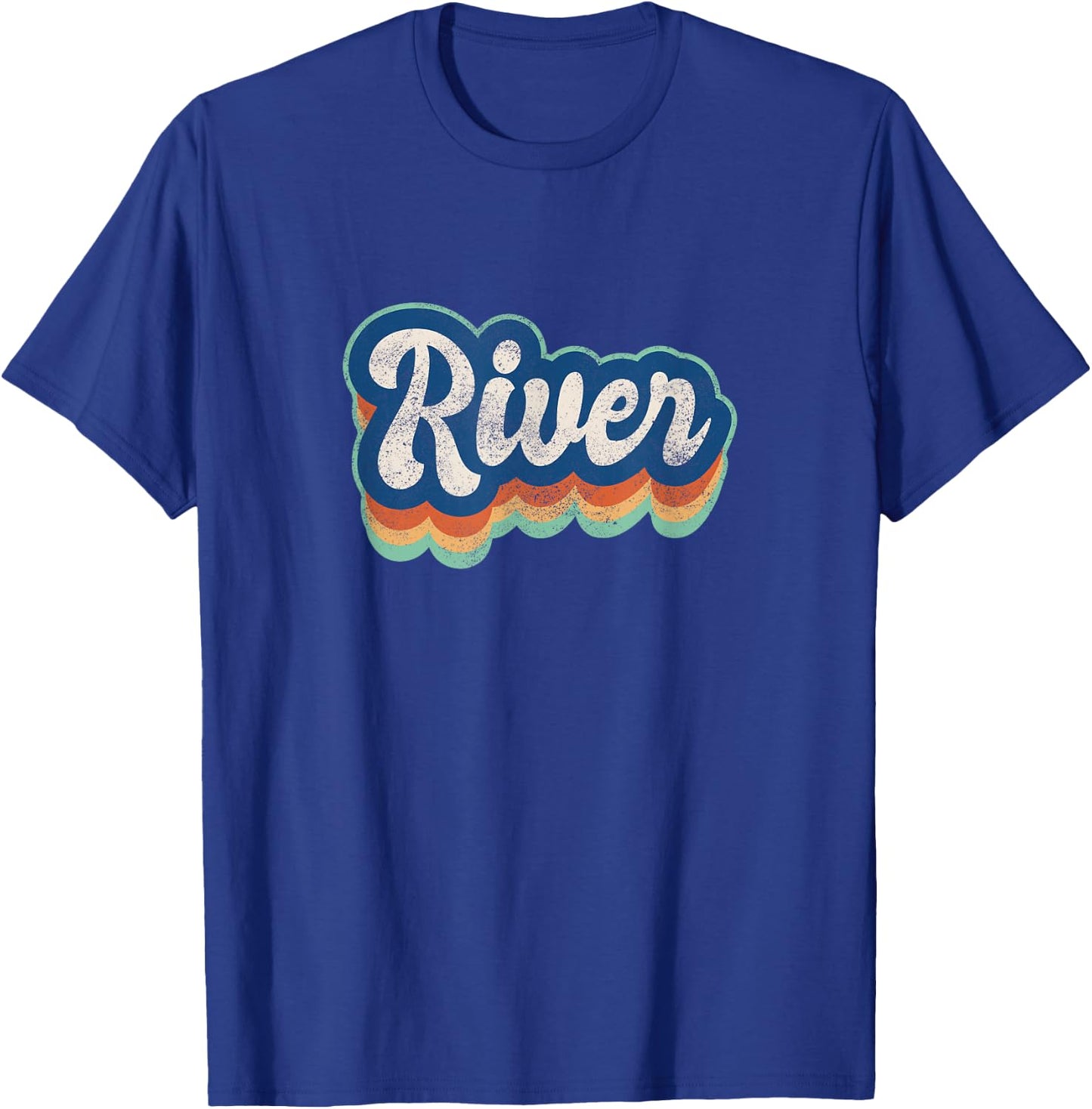 River First Name Boy Vintage Style 70s 80s Personalized T-Shirt - T-Shirt | Royal