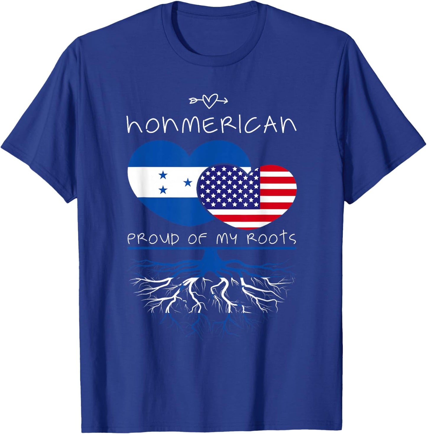 Honduras USA Proud Of Both Countries Honmerican T-Shirt - T-Shirt | Royal