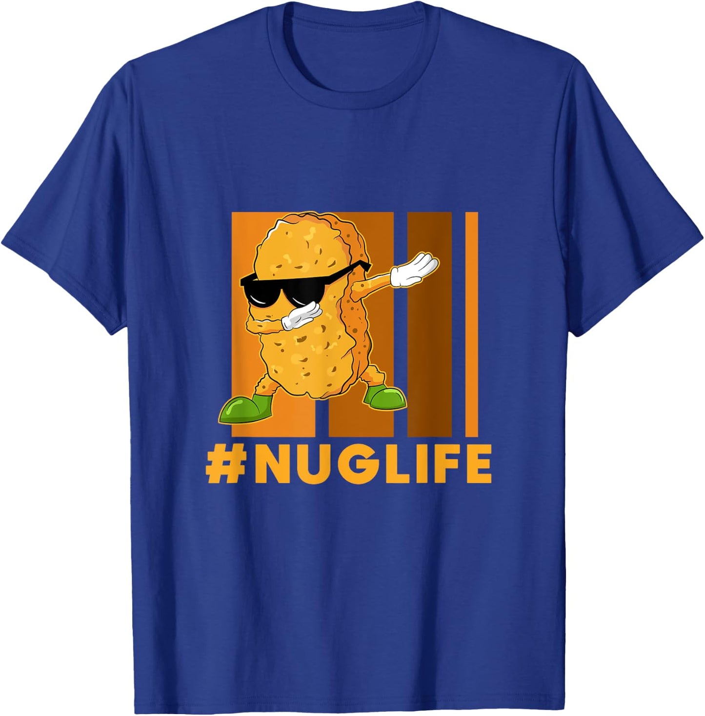 Dinosaur Nugget Gift Ideas Chicken Nugget Lover Dabbing Chicken Nugget Nuggie Lover Hashtag Nug Life T-Shirt - T-Shirt | Royal