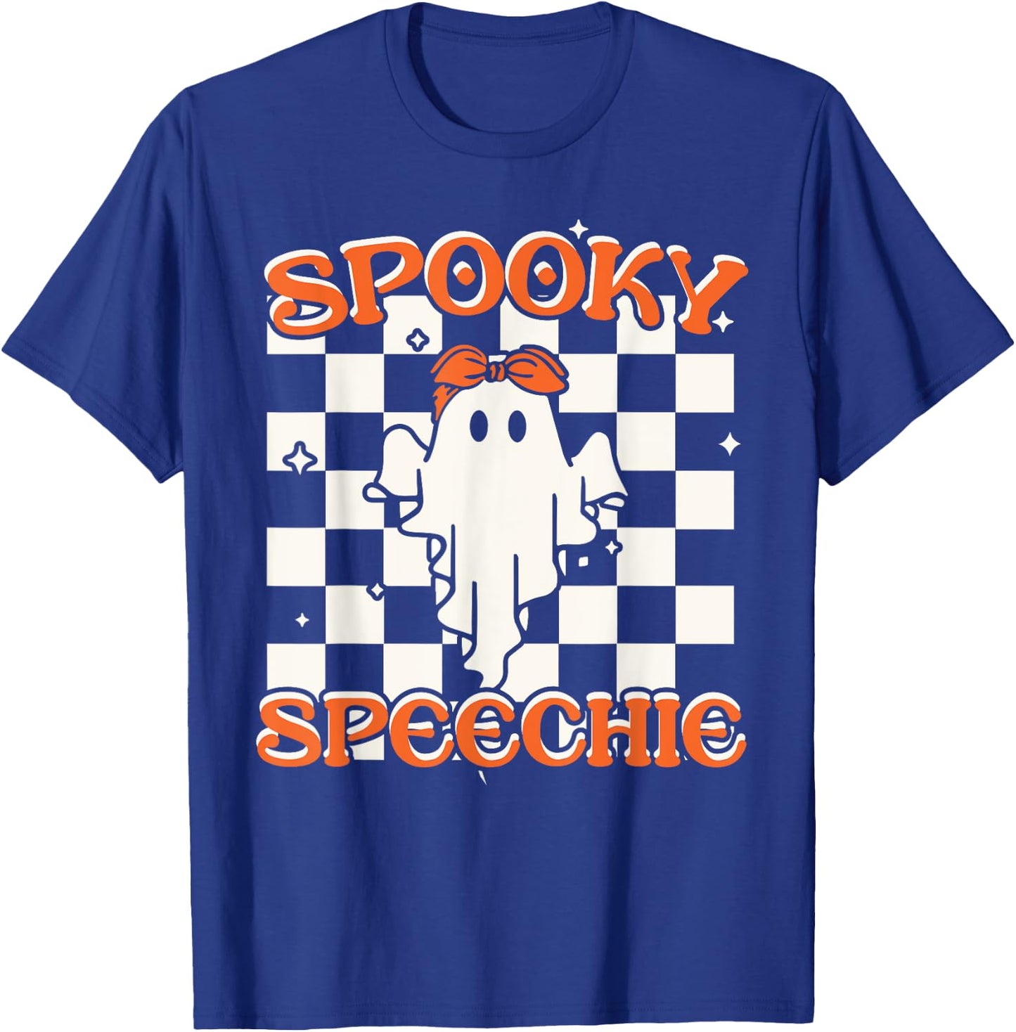 Spooky Speechie Speech Therapy Halloween Costume Ghost SLP T-Shirt - T-Shirt | Royal