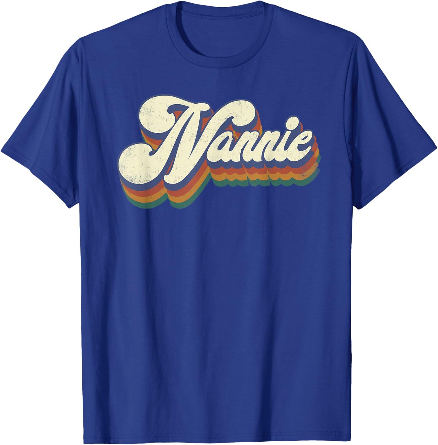 Nannie Gifts For Grandma Retro Vintage Mother's Day Nannie T-Shirt - T-Shirt | Royal