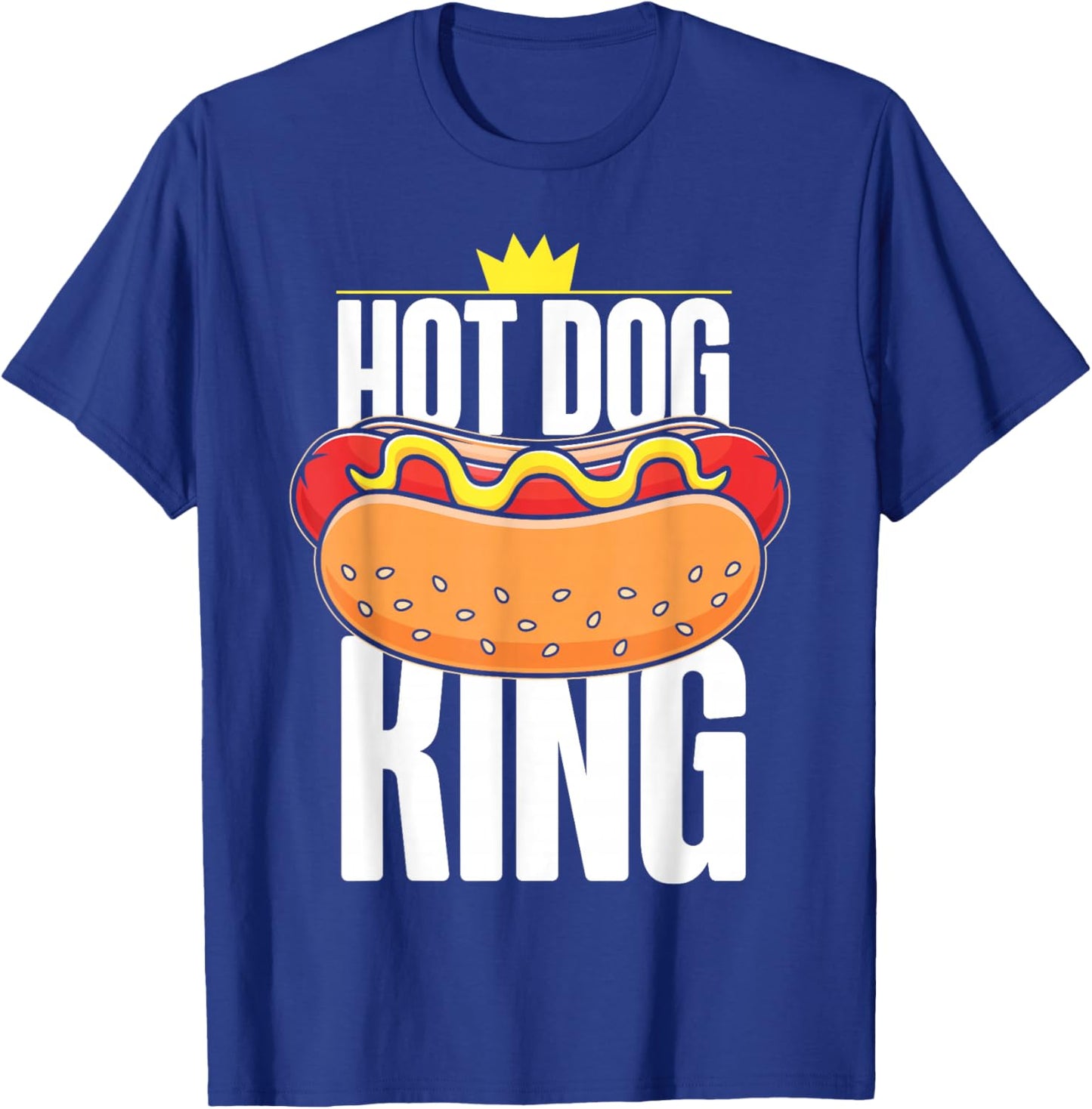 Hot Dog Adult King Hot Dog King T-Shirt - T-Shirt | Royal