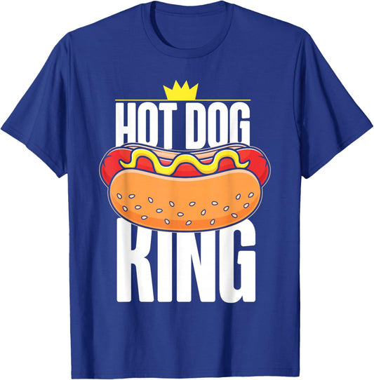 Hot Dog Adult King Hot Dog King T-Shirt - T-Shirt | Royal