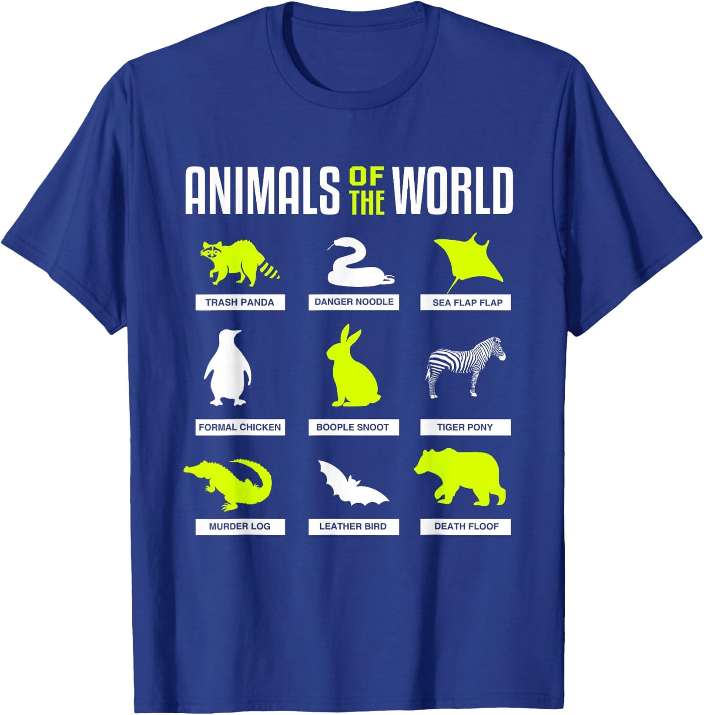 Animals Of The World T-Shirt - T-Shirt | Royal