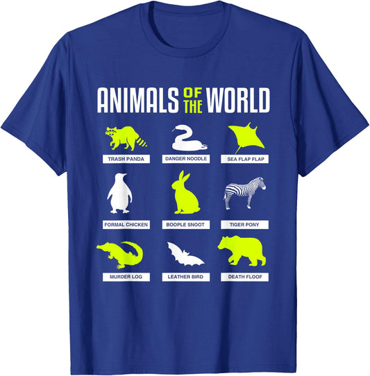 Animals Of The World T-Shirt - T-Shirt | Royal