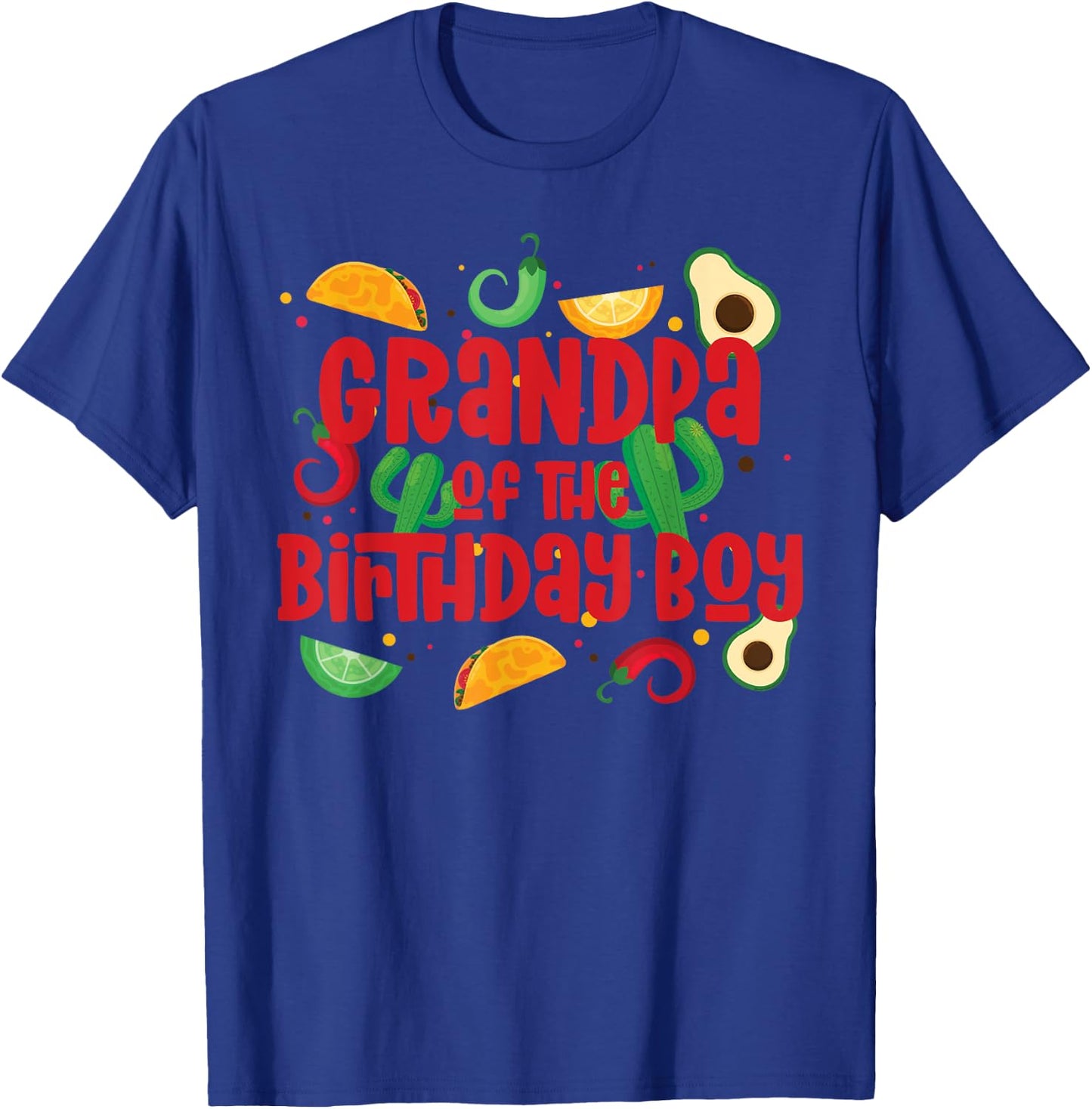 Grandpa Taco Twosday Fiesta Taco Birthday Theme Boy 2yr T-Shirt - T-Shirt | Royal