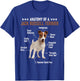 Anatomy Of A Jack Russell Terrier - Dog Owner Animal Lover Women Girls Kids T-Shirt - T-Shirt | Royal
