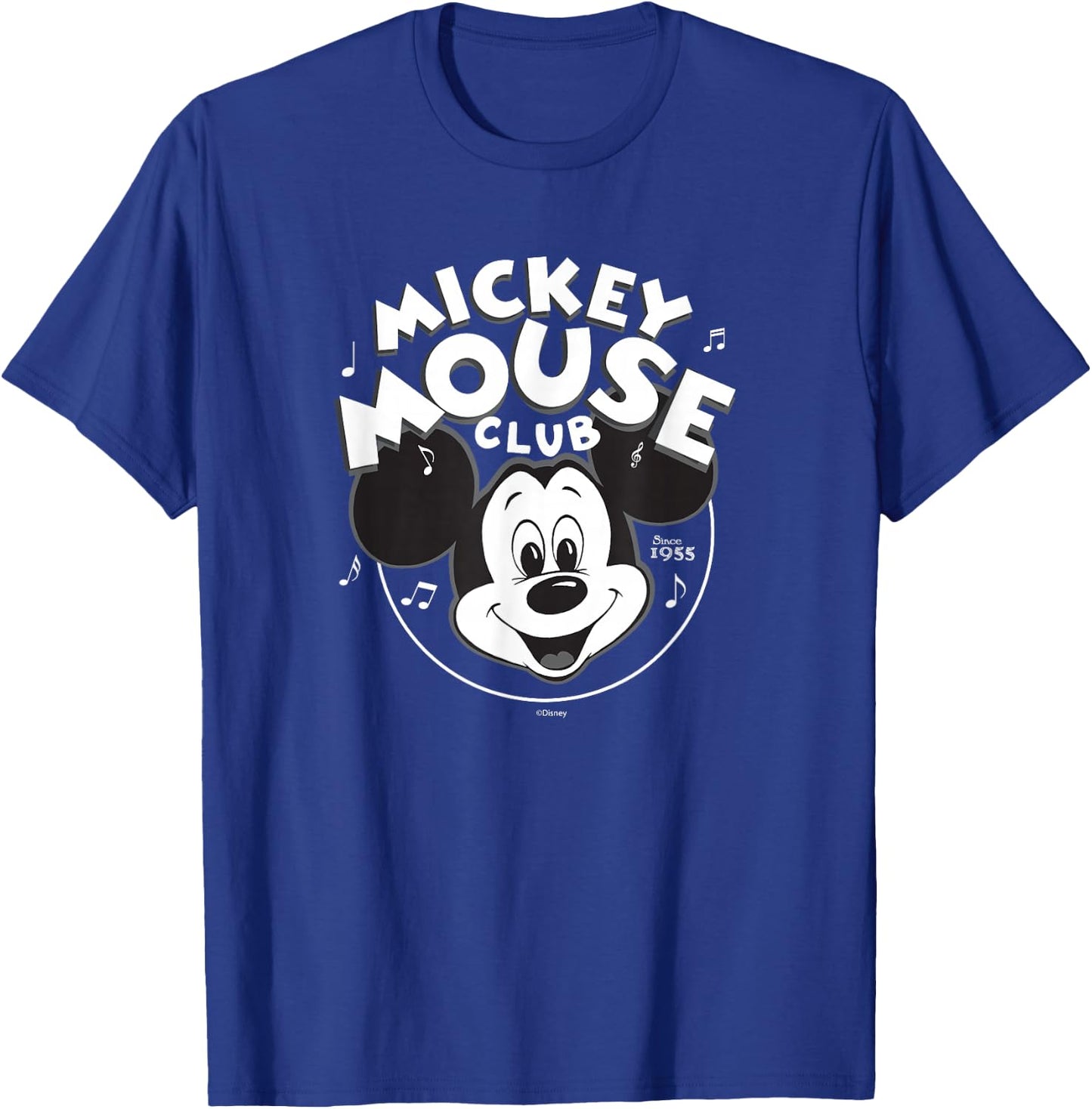 Disney 100 Mickey Mouse Club Logo Black & White Retro D100 Small T-Shirt - T-Shirt | Royal