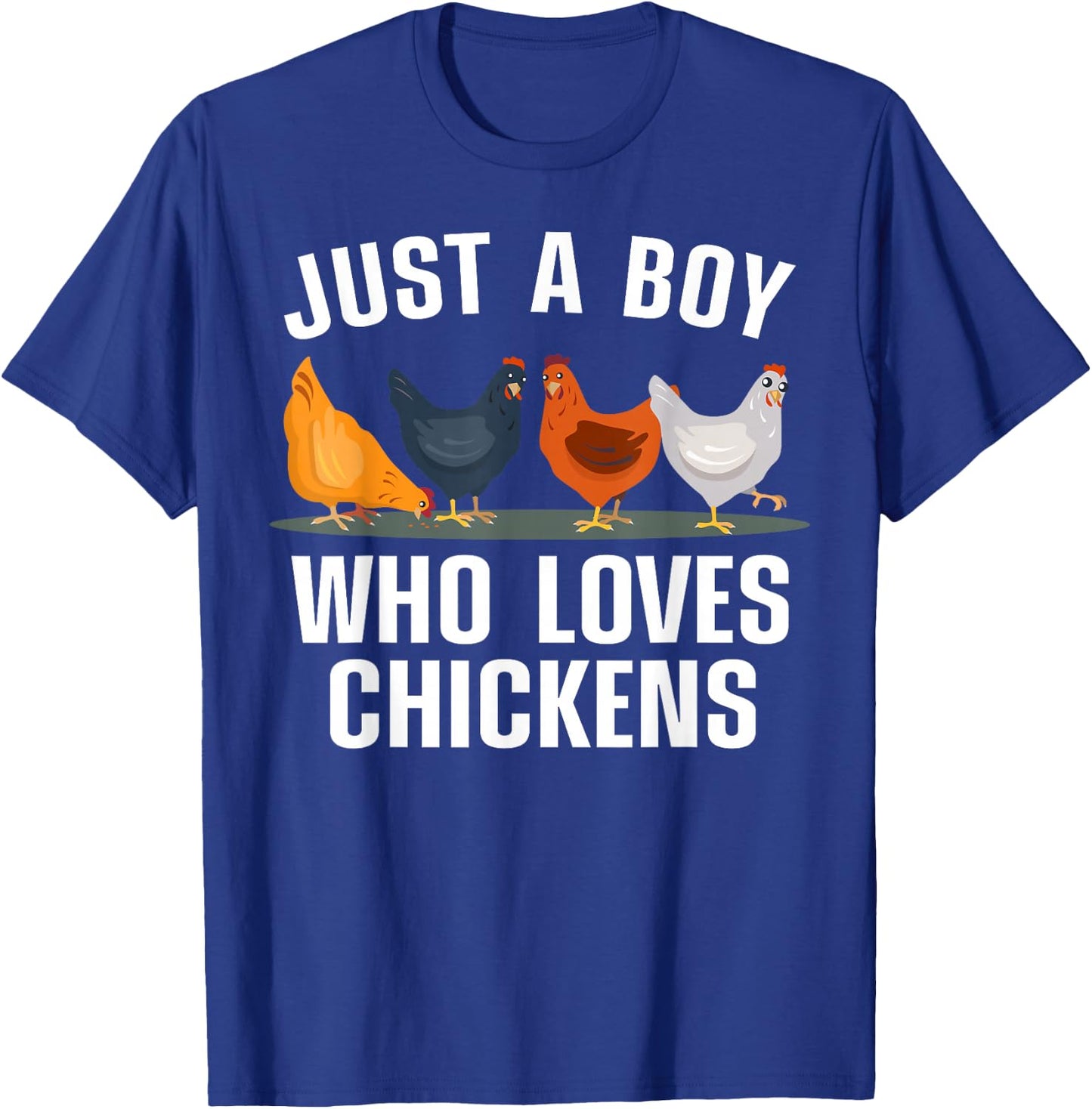 Cute Chicken Design Boys Kids Farming Chicken Lover T-Shirt - T-Shirt | Royal