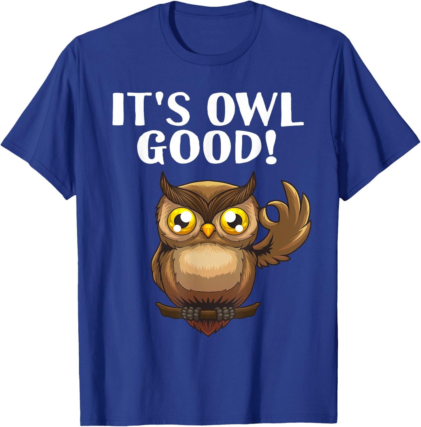 Cute Owl Design Women Nocturnal Bird Zoo Owl Lover T-Shirt - T-Shirt | Royal